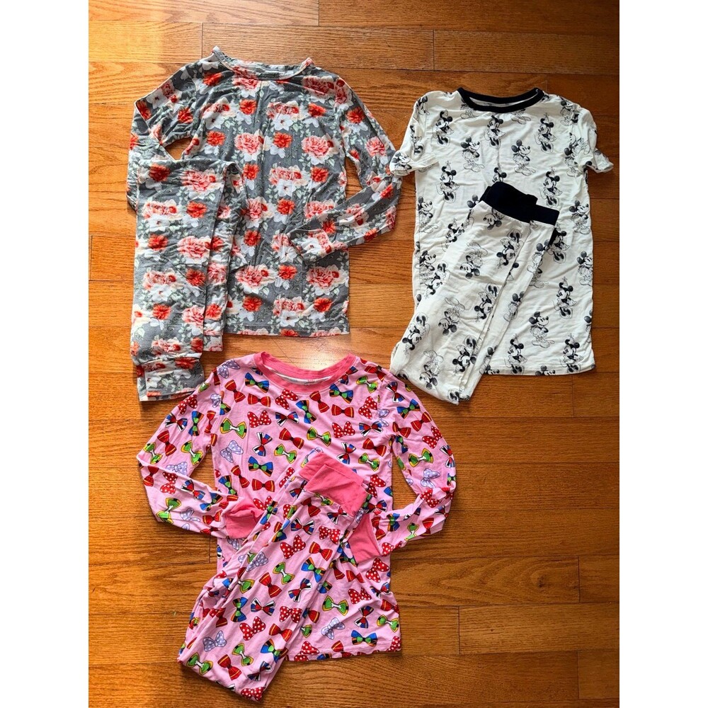 Set of 3 Bundle of Joy and Disney bamboo pajamas - Size 6-8